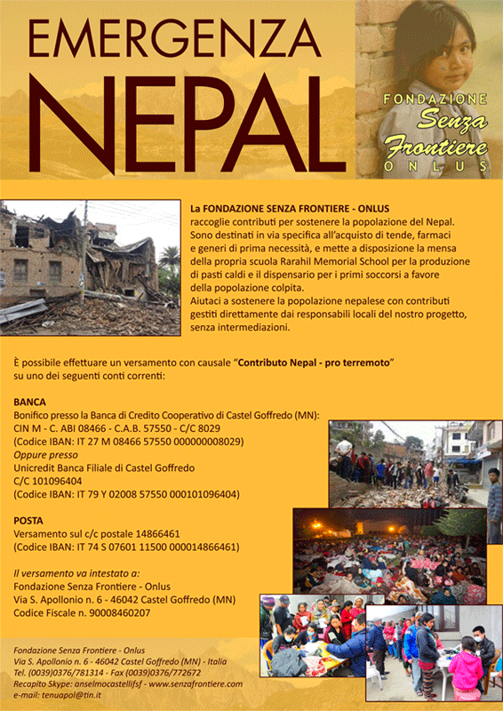 emergenza nepal LOCANDINA