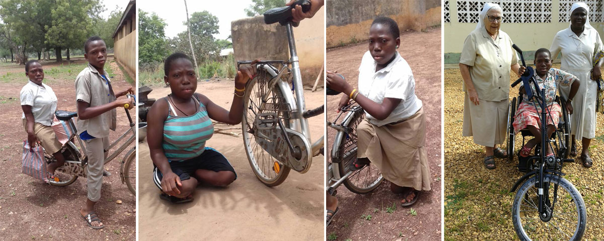 Mile Onlus dona un triciclo ad una ragazzina disabile